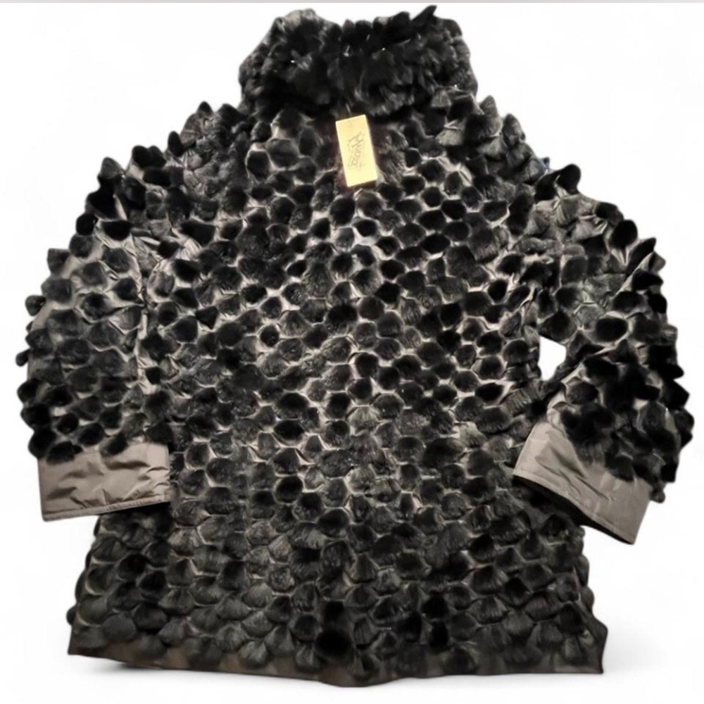 NWT Mavericks Reversible Lightweight Rabbit Sable Coat, S - Picture 5 of 13